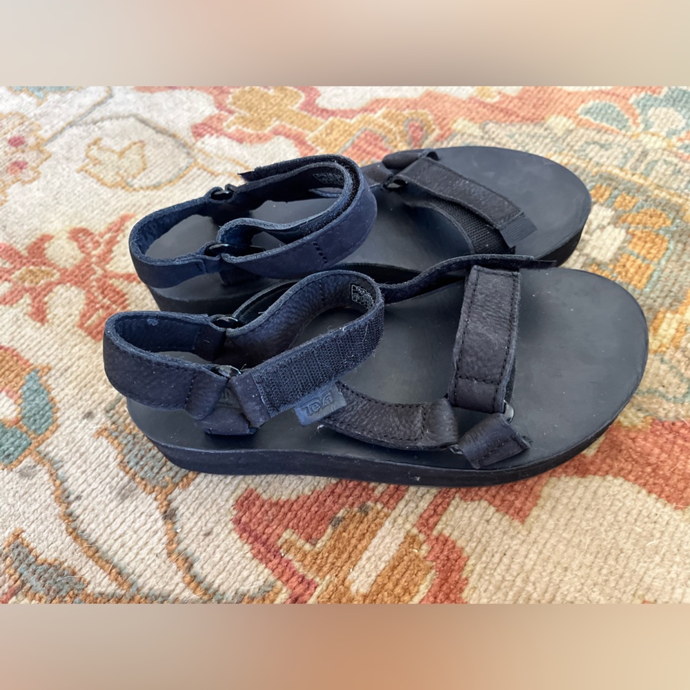 Teva Leather Black Sandals